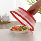 Collapsible Microwave Splatter Cover, 10.5 Inch, Dishwasher-Safe, Microwave Plate Cover With Steam Vent(Black)