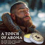 Striking Viking Beard Balm for Men - 2 oz, Vanilla Scent - Light Hold Moisturizer & Beard Conditioner for Men That Softens & Nourishes Coarse Facial Hair with Shea Butter & Tea Tree Oil