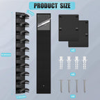 Hat Organizer For Baseball Caps 2Pack, Hat Rack For Wall With Strong Adhesive Hold Up To 20 Hats, Hat Hanger Holder Display For Door Closet, Cap Organizer Storage Multilayer Two Mounting Option(Black)