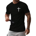 Floerns Men'S Cross Print Short Sleeve T Shirt Crewneck Tee Shirts