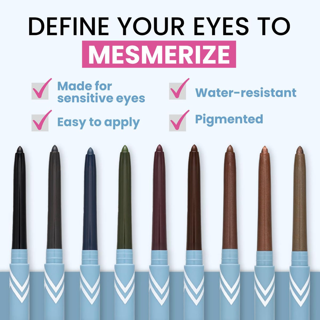Prime Prometics Primeeyes Glide Eyeliner For Mature Women – Water-Resistant, Long-Stay And Mess-Proof – Gel Cream Texture, Discreet Sharpener And Effective Smudger (Black)