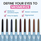 Prime Prometics Primeeyes Glide Eyeliner For Mature Women – Water-Resistant, Long-Stay And Mess-Proof – Gel Cream Texture, Discreet Sharpener And Effective Smudger (Black)