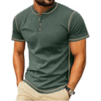 Sailwind Mens Henley Shirts Casual Lightweight Summer T-Shirt Cotton Maverick Short Sleeve