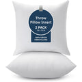 Lane Linen Throw Pillow Insert - Pack Of 2 16X16 Pillow Inserts For Decorative Pillow Covers, Throw Pillows Insert For Couch - White