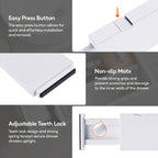 Lifewit 5 Pack Upgrade Drawer Dividers For Clothes, 4" High 11"-17" Adjustable Dresser Drawer Organizers, Expandable White Plastic Drawer Separators For Kitchen, Nursery, Office Organization & Storage