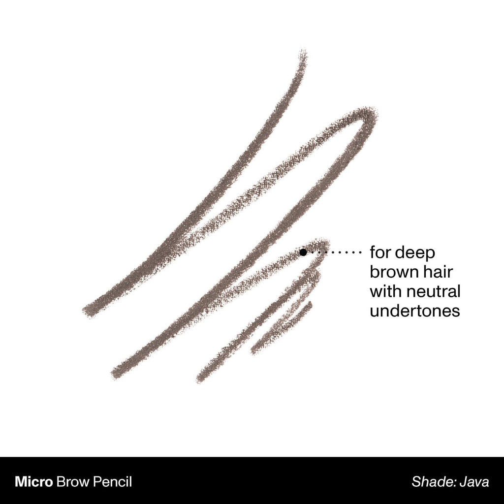 Morphe Micro Dual Eyebrow Pencil - Dual-Ended Brow Pencil Featuring A Retractable, Ultra-Precise, Pointed Tip - Richly Pigmented, Smooth-Gliding, Long-Lasting Wax Formula - Java (0.003 Oz)