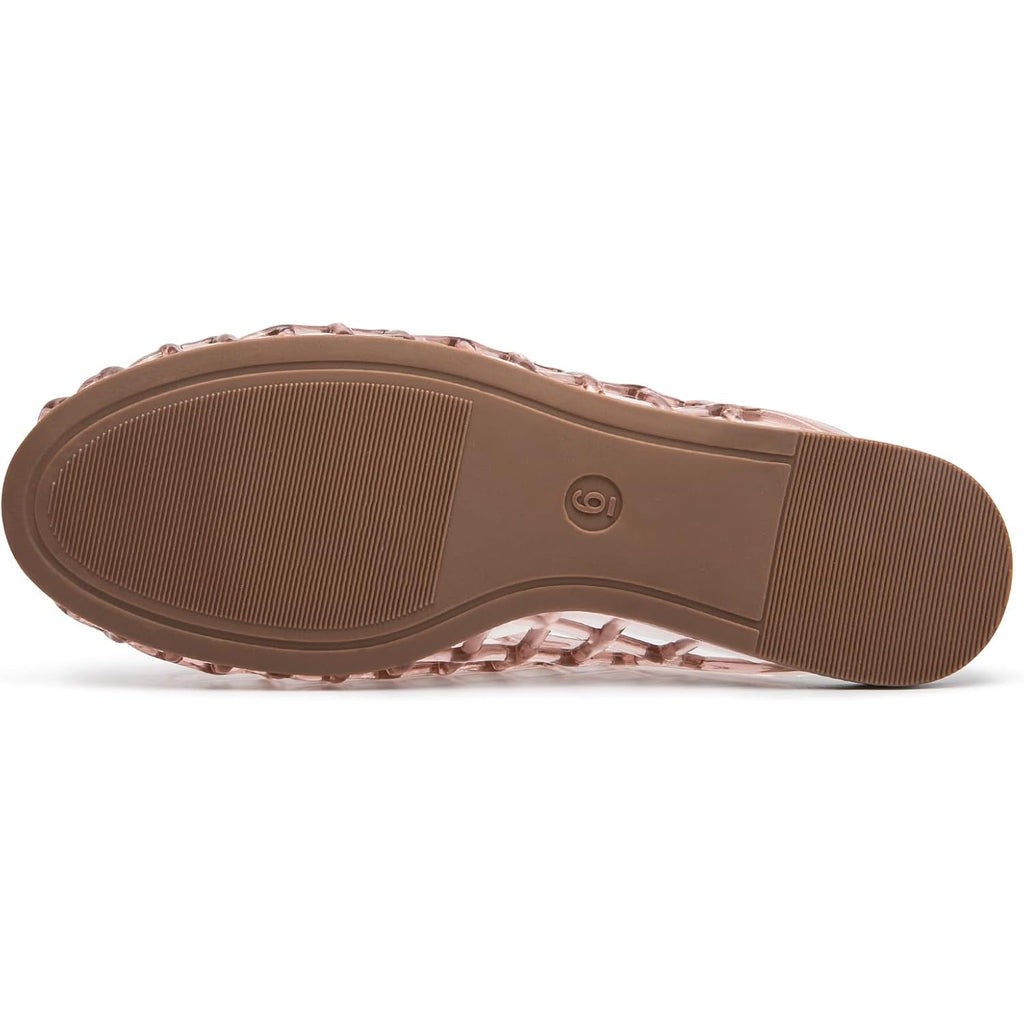 Heva Women'S Jelly Slide Sandals - Clear Mesh Hollow Slip On Closed Toe Slippers - Lightweight Casual No Slip Flat Sandals