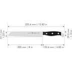 HENCKELS Statement Razor-Sharp 8-inch Bread Knife, Cake Knife, German Engineered Informed by 100+ Years of Mastery, Black