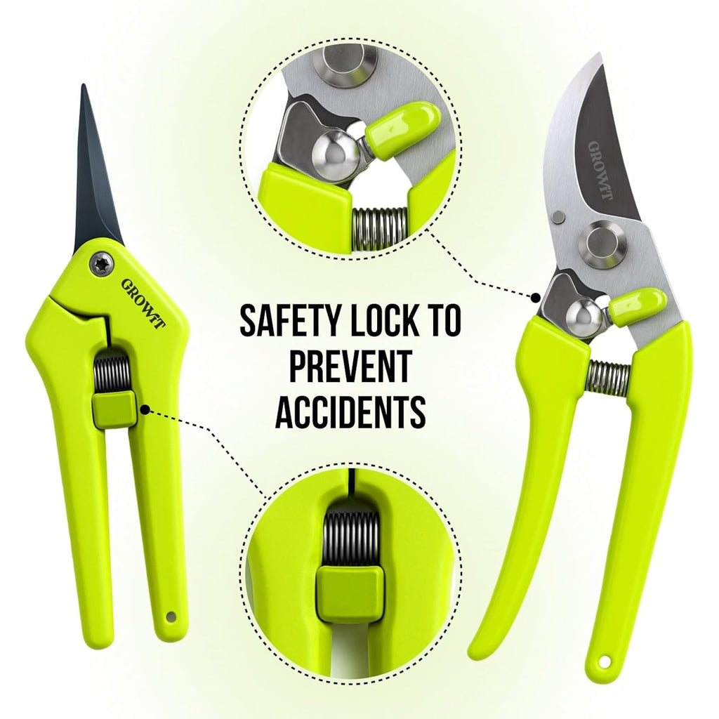 2-Pack Stainless Steel Gardening Scissors, Pruning Shears And Clippers For Gardening
