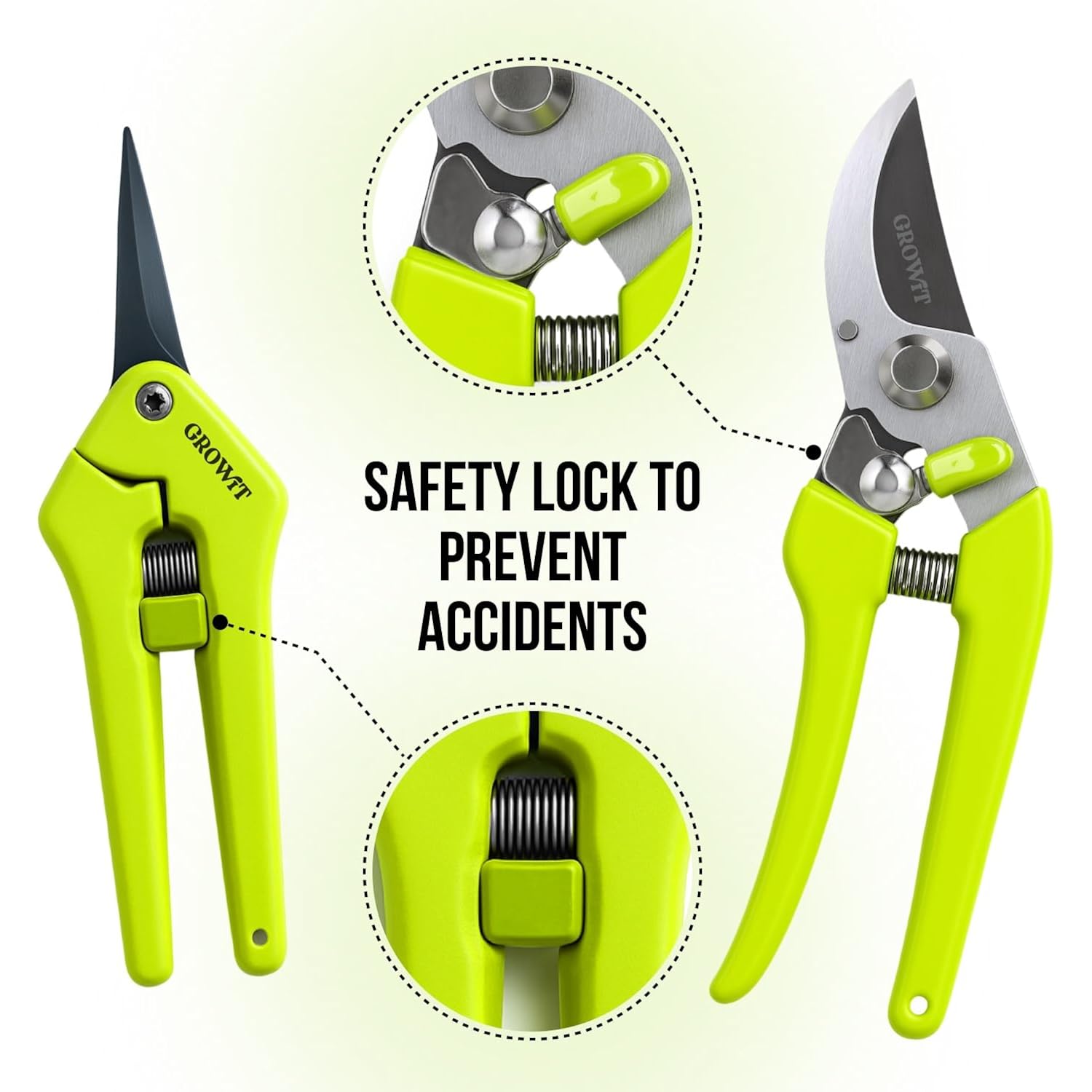 2-Pack Stainless Steel Gardening Scissors, Pruning Shears And Clippers For Gardening
