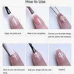 Star Nail Art Stickers Decals, Silvery Star Nail Stickers for Nail Art, 5D Embossed Nail Decals Silvery Manicure Supply for Women Nails Decoration