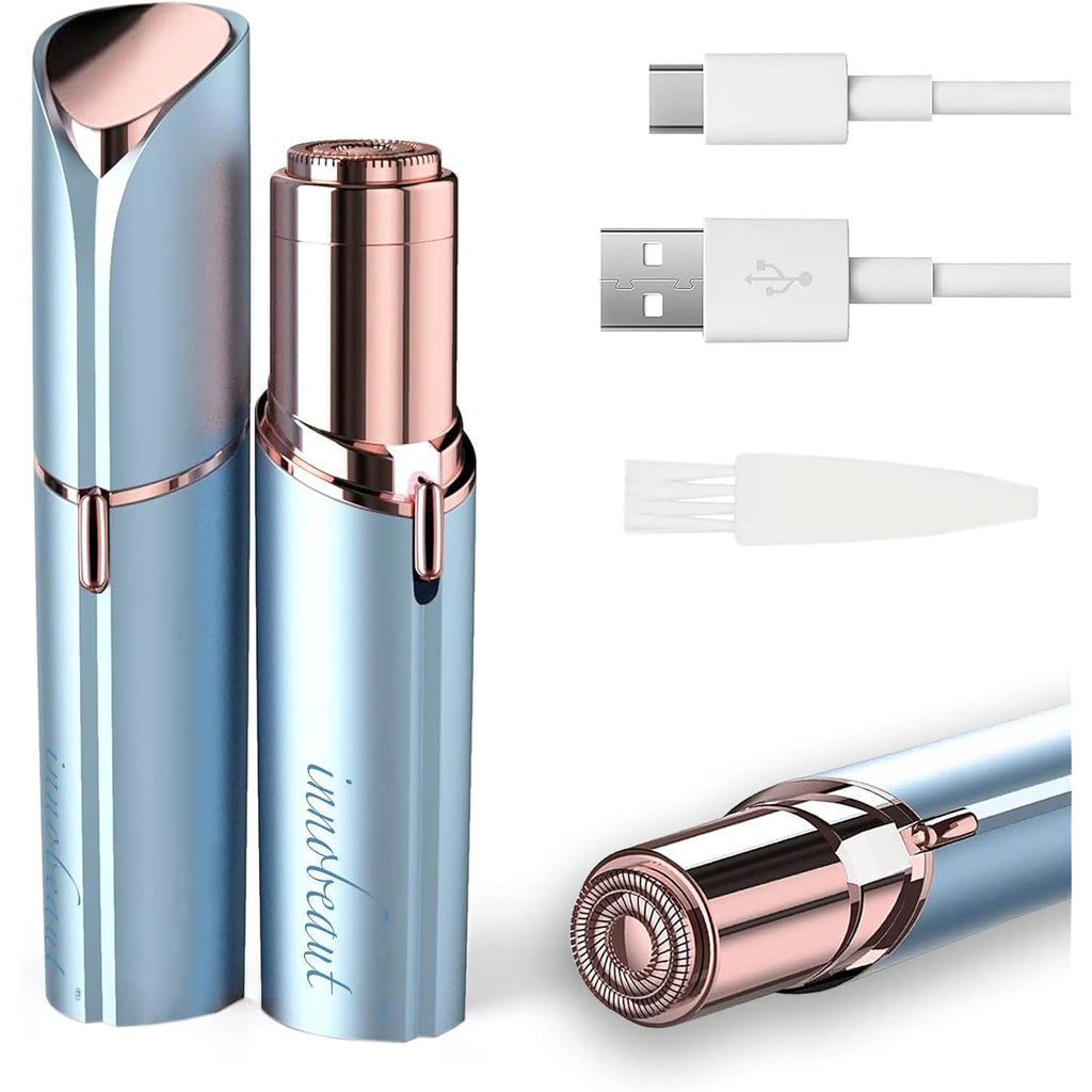innobeaut Facial Hair Removal for Women, Electric Painless Facial Hair Remover for Face, Lip, Chin with USB Rechargeable, Blue(Device Only)