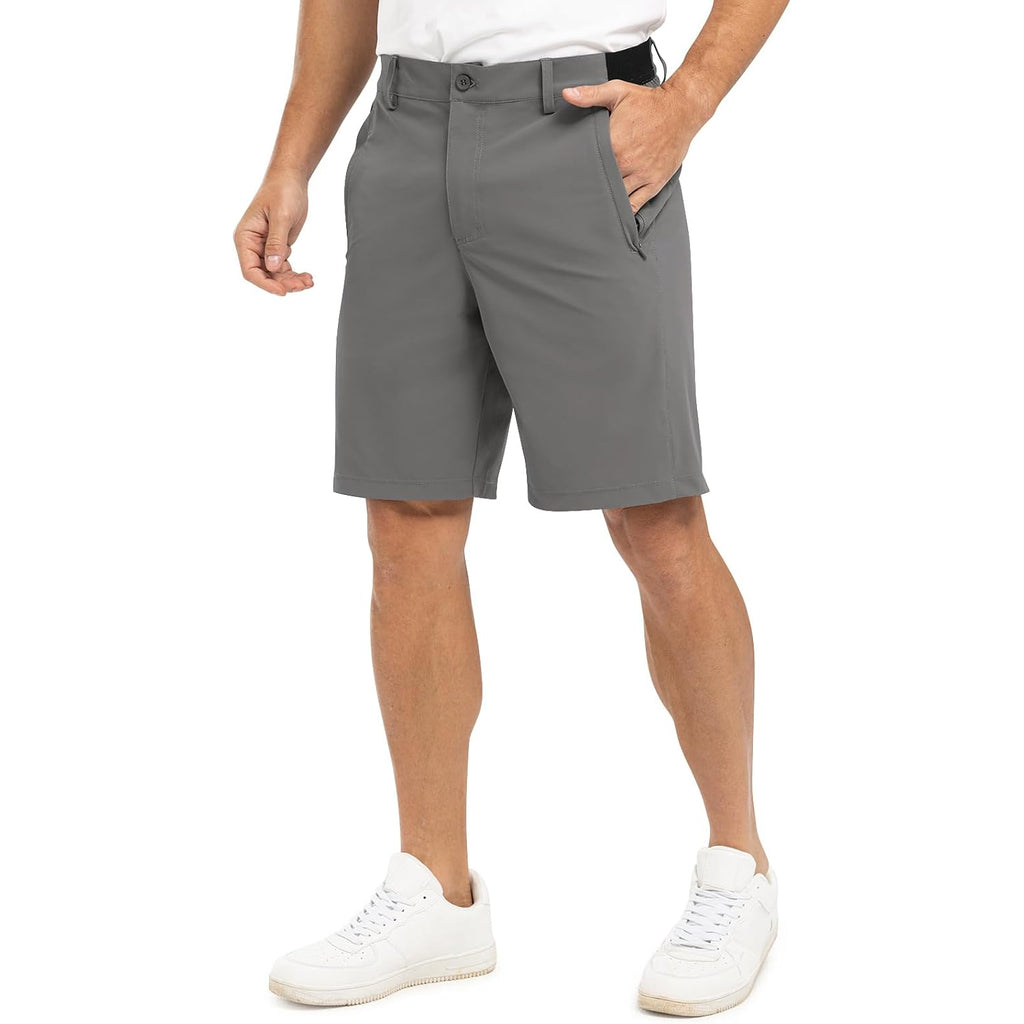 Tbmpoy Men'S 9" Golf Shorts Stretch Quick Dry Casual Dress Shorts Flat Front Lightweight For Work Business Travel