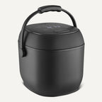 Amazon Basics Rice Cooker Small 3-cup Uncooked 6-cup Cooked, Micon with Fuzzy Logic,Keep Warm, Black