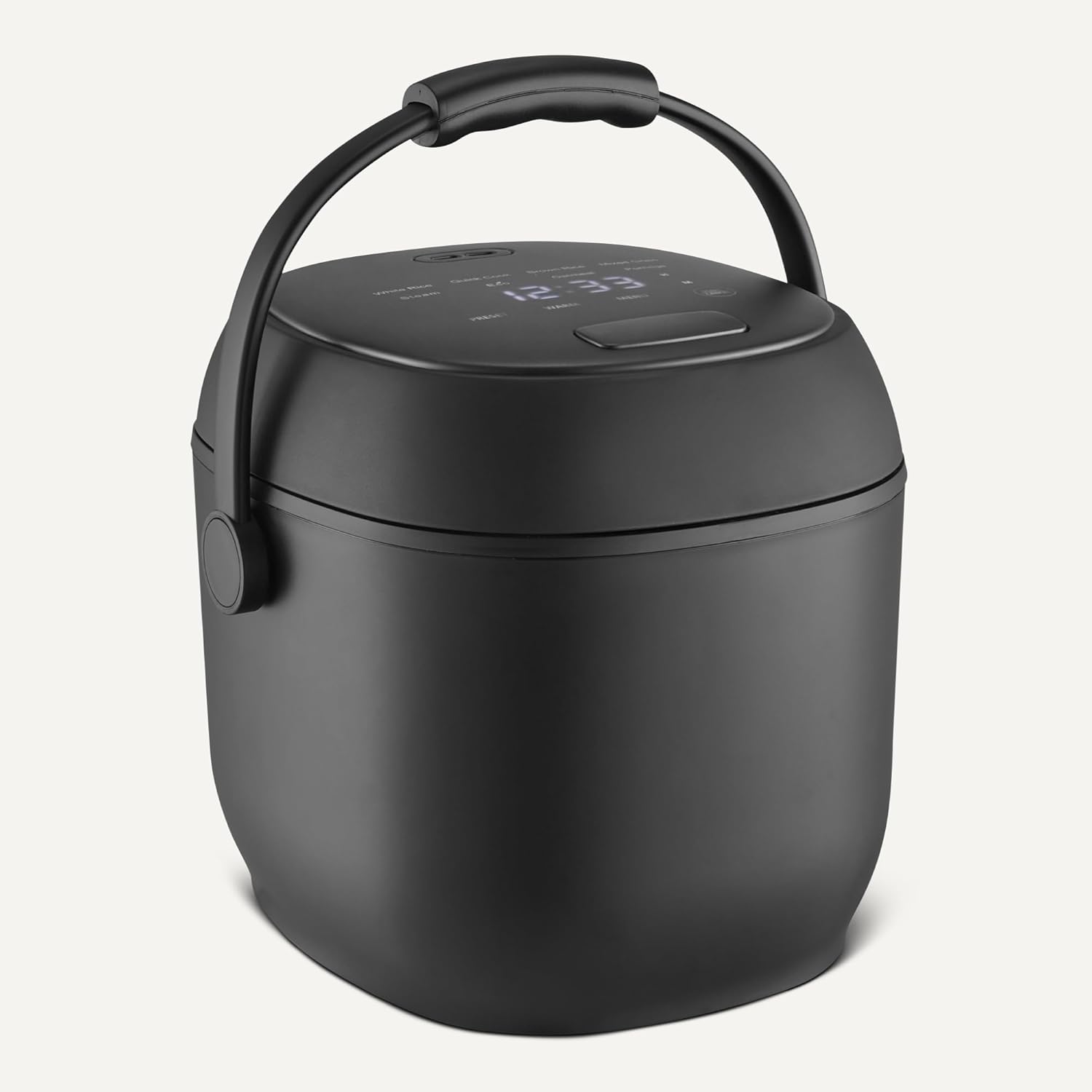 Amazon Basics Rice Cooker Small 3-cup Uncooked 6-cup Cooked, Micon with Fuzzy Logic,Keep Warm, Black