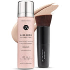 Jerome Alexander Magicminerals Airbrush Foundation – 2 Piece Set With Airbrush Foundation And Kabuki Brush - Spray Makeup With Anti-Aging Ingredients For Smooth Radiant Skin - Light