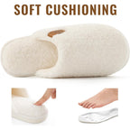 Evshine Women'S Fuzzy Slip-On Slippers Comfy Lightweight Indoor House Scuff Slippers Closed Toe Soft Memory Foam Shoes