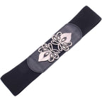 Womens Vintage Wide Elastic Stretch Waist Belt Retro Cinch Belt