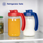 2 Pack Wide Mouth Mason Jar Lids With Handle, Airtight & Leak-Proof Seal, Easy Pouring Spout, Turns Your Mason Jar Into Pitcher, Silicone Seal Gasket, Jars Not Included