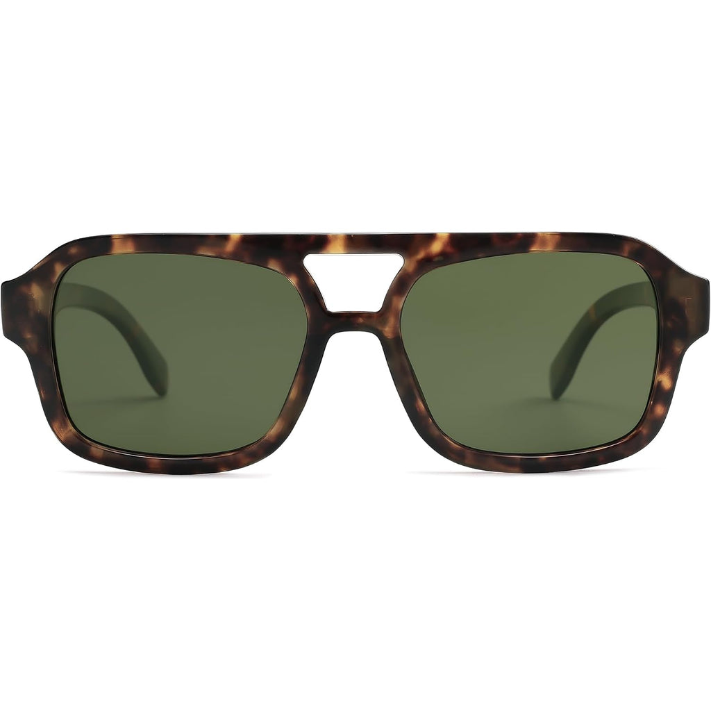 Sojos Retro Aviator Sunglasses For Womens Mens Polarized Trendy Square Designer Inspired Shades 80S 90S Sun Glasses Sj2342