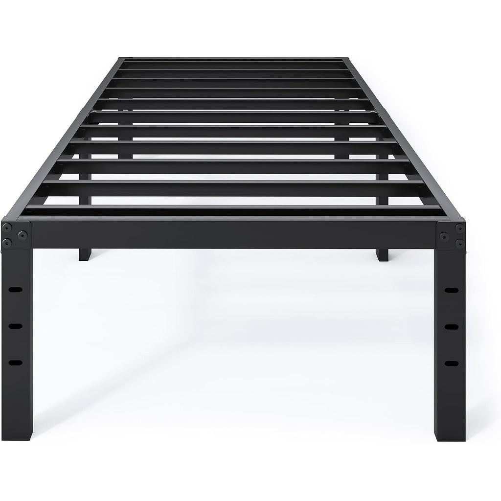 Twin Bed Frame - 18 In Sturdy Platform Bed Frame Twin Size, Heavy Duty Metal Bed Frame No Box Spring Needed, Quick & Easy Assembly, No Noise, Black