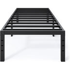 Twin Bed Frame - 18 In Sturdy Platform Bed Frame Twin Size, Heavy Duty Metal Bed Frame No Box Spring Needed, Quick & Easy Assembly, No Noise, Black