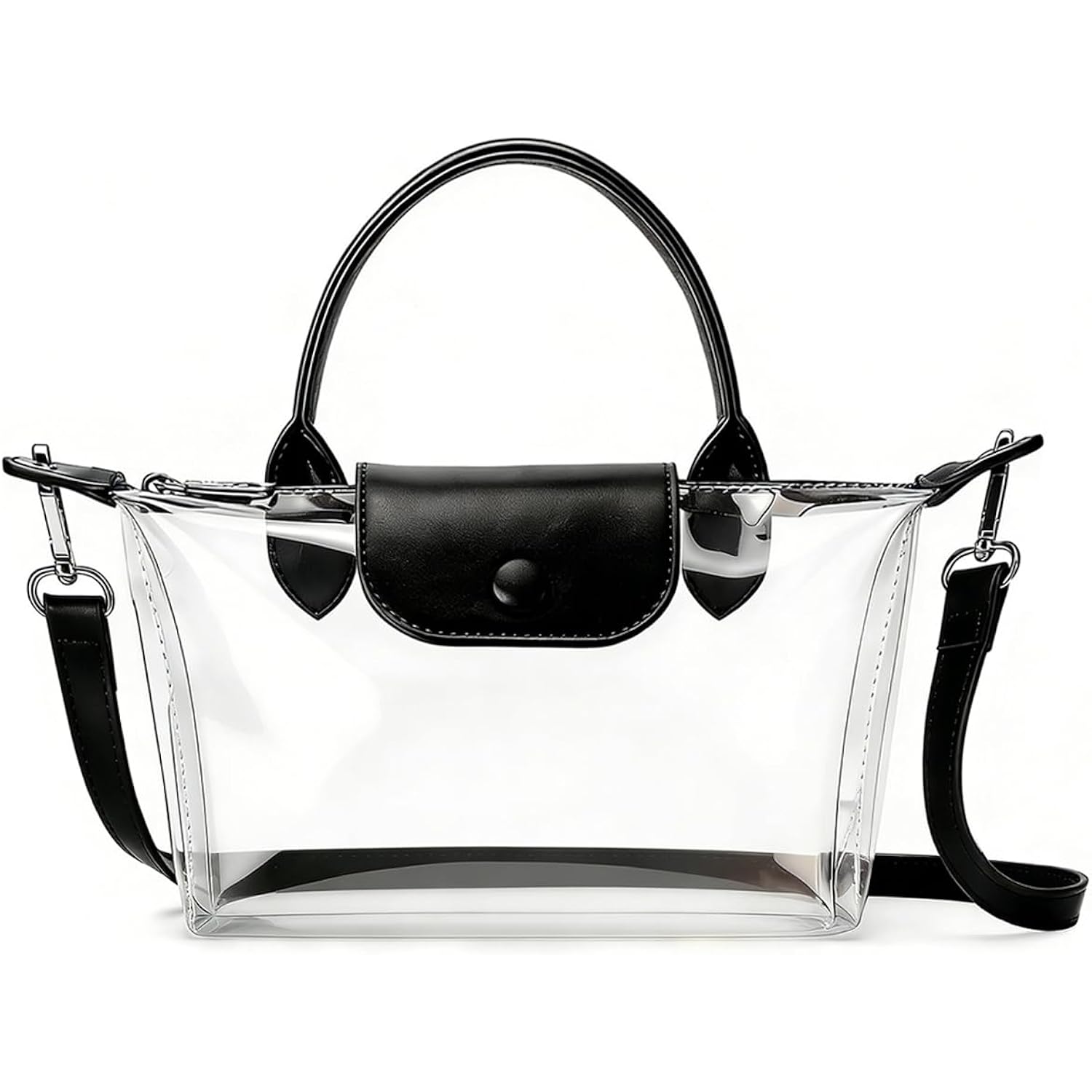Clear Bag for Stadium Events, Small Crossbody Purse for Concerts, Sports Events World Cup, Durable Waterproof