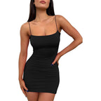 Lillusory Women'S Mini Sexy Bodycon Dress 2026 Spring Summer Going Out Short Backless Party Club Dresses Y2K Clothes
