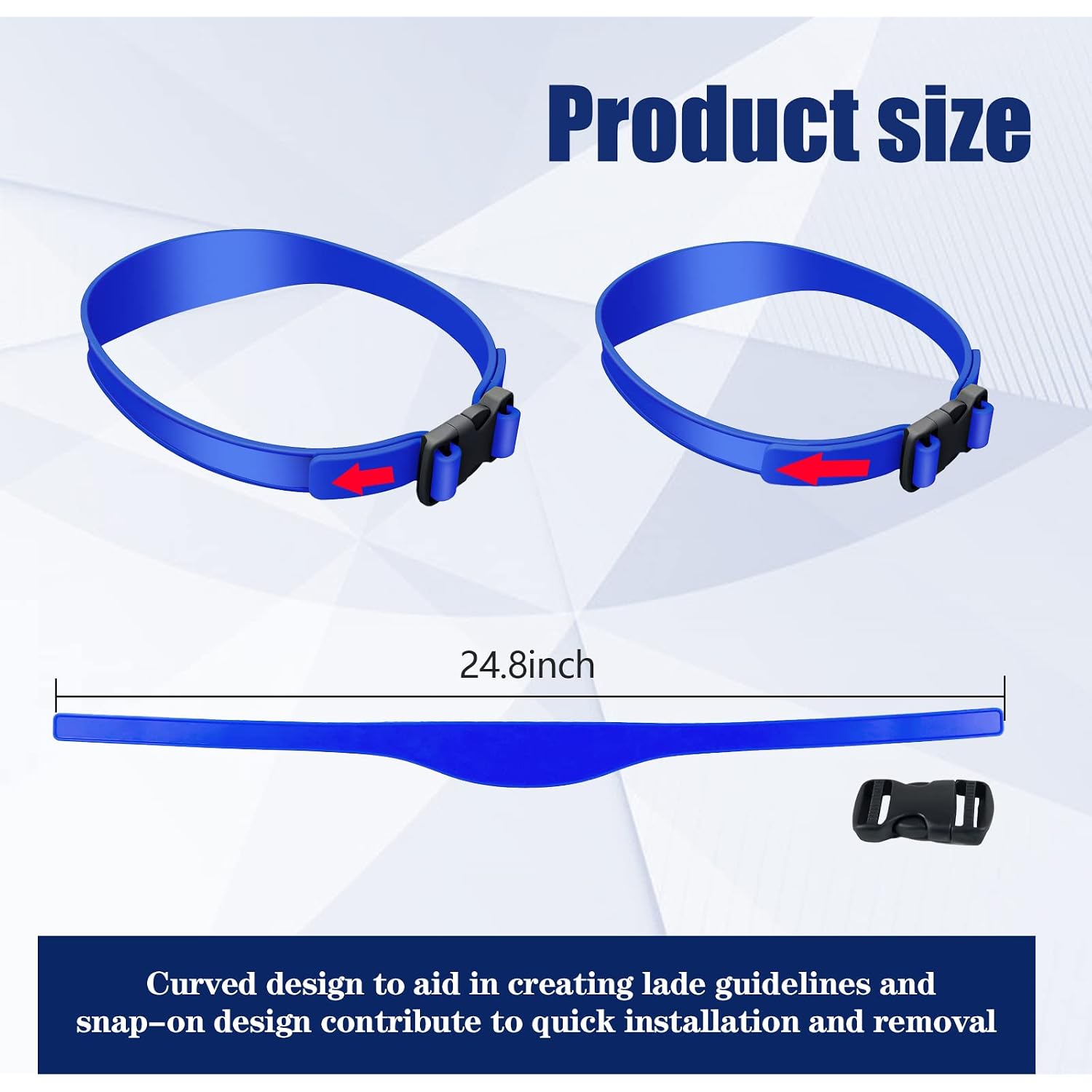 Neckline Shaving Template And Adjustable Hair Trimming Guide, Blue | Diy Self Haircutting System, Clean And Straight Neck Hairline, Soft Portable, Blue