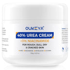 OUKEYA Urea Cream 40 Percent with 3% Niacinamide, Intensive Moisturizer for Extremely Dry Chapped, Rough Skin on Hands, Feet, Elbows & Knees,Deep Hydration & Evens Skin Tone, 5.29oz