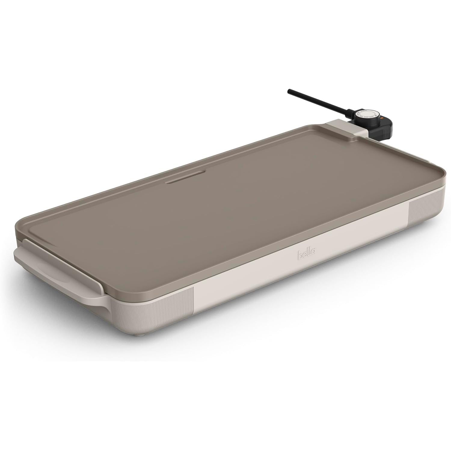bella 10" x 20" Electric Griddle with EverGood™ Ceramic Nonstick Coating, Removable Temperature Probe, Dishwasher-Safe Drip Tray & Cool Touch Handles, Cook up to 10 Eggs, 1500 Watt, Oatmilk