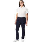 French Toast Women'S Junior'S Fitted Wrinkle-Resistant Oxford Shirt With Short Sleeves