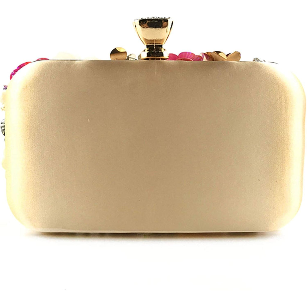 Women Clutches Flower Evening Handbag Chain Strap Shoulder Bag