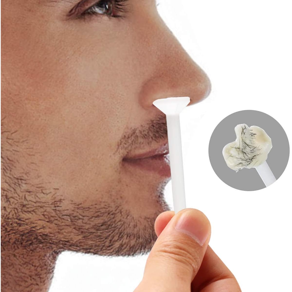 Nose Wax Kit for Men & Women | 100g Wax, 30 Applicators (15-20 Uses) | Painless Nasal & Ear Hair Removal | Fast 3-Min Removal | Safe Hair Remover Kit for Nose & Ear Hair | Waxing Kit for Men