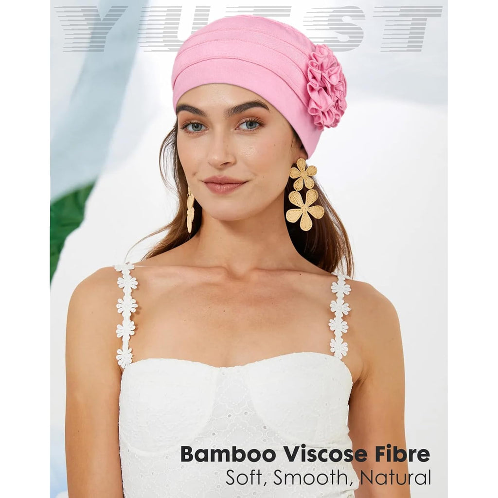 Chemo Headear for Women Soft Cancer Headwear Pink
