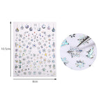 Christmas Nail Stickers - 8 Sheets 3D Holographic Winter Nail Decals Santa Claus Deer Snowflakes Snowmen Xmas Nail Art Sticker Manicure DIY Nail Decorations for Women Girls