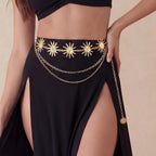 Nackiy Western Chain Belts for Women, Gold/Silver Boho Cowgirl Waist Belt, Sizes 43/47/51in, Dress & Jeans Accessory