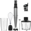 Turelar Immersion Blender Handheld Corded Hand Blenders Set 1100W, Trigger Variable Speed 5 in 1 Stick Emulsifier with Chopper, Whisk and Frother for Soup, Baby Food and Smoothies, Black
