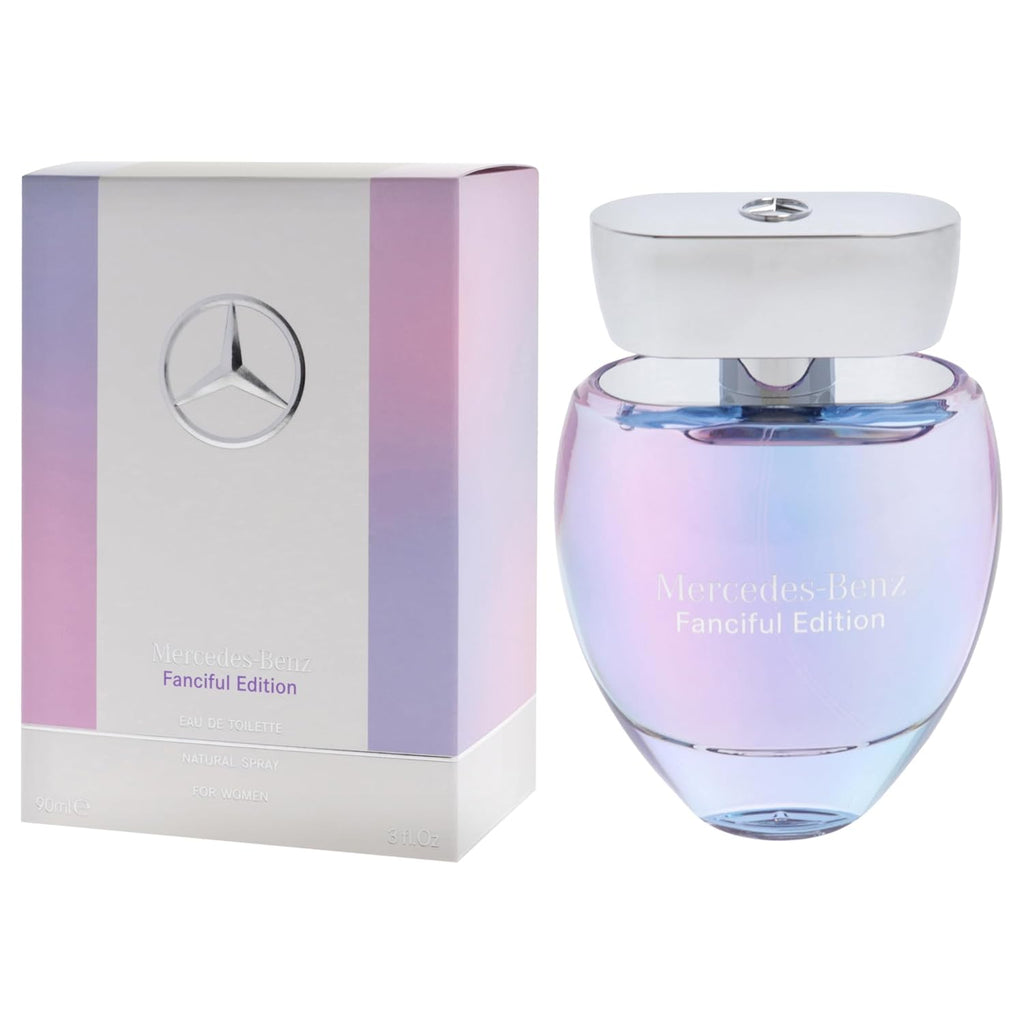 Mercedes Benz Fanciful Eau De Toilette Perfume Spray for Women - 3 Fl Oz - Parfum for Her - Citrus & Musky Scent - Luxury Long Lasting Fragrance with Notes of Mandarin, Rose & Amber wood