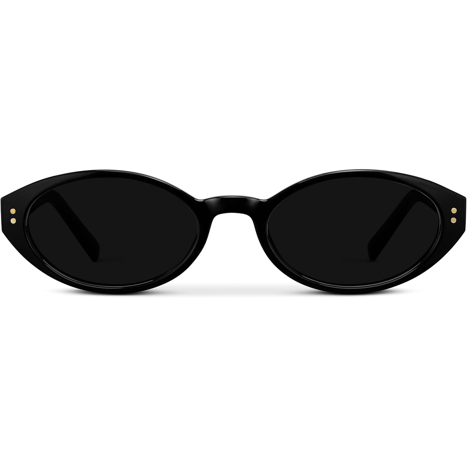 Wearme Pro Wmp Eyewear – Women’S Oval Sunglasses: Slim 90S-Inspired Frame With Soft Curves, Trendy Minimal Fashion Look