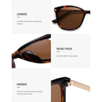 SOJOS Classic Square Polarized Sunglasses for Women Oversized Trendy Retro UV Protection Shade SJ2640