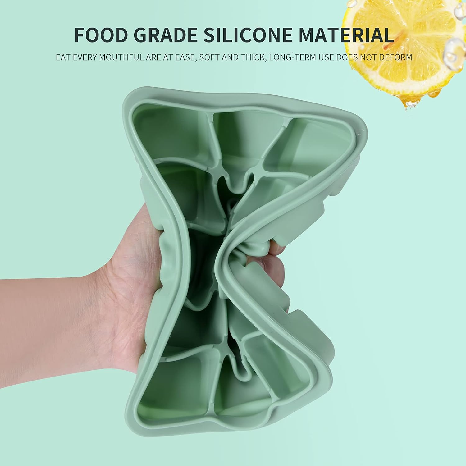 Ice Cube Trays Set Of 2, 15-Cube Silicone Molds With Removable Lids | Stackable, Easy Release, Bpa-Free, Reusable, For Freezer And Whiskey