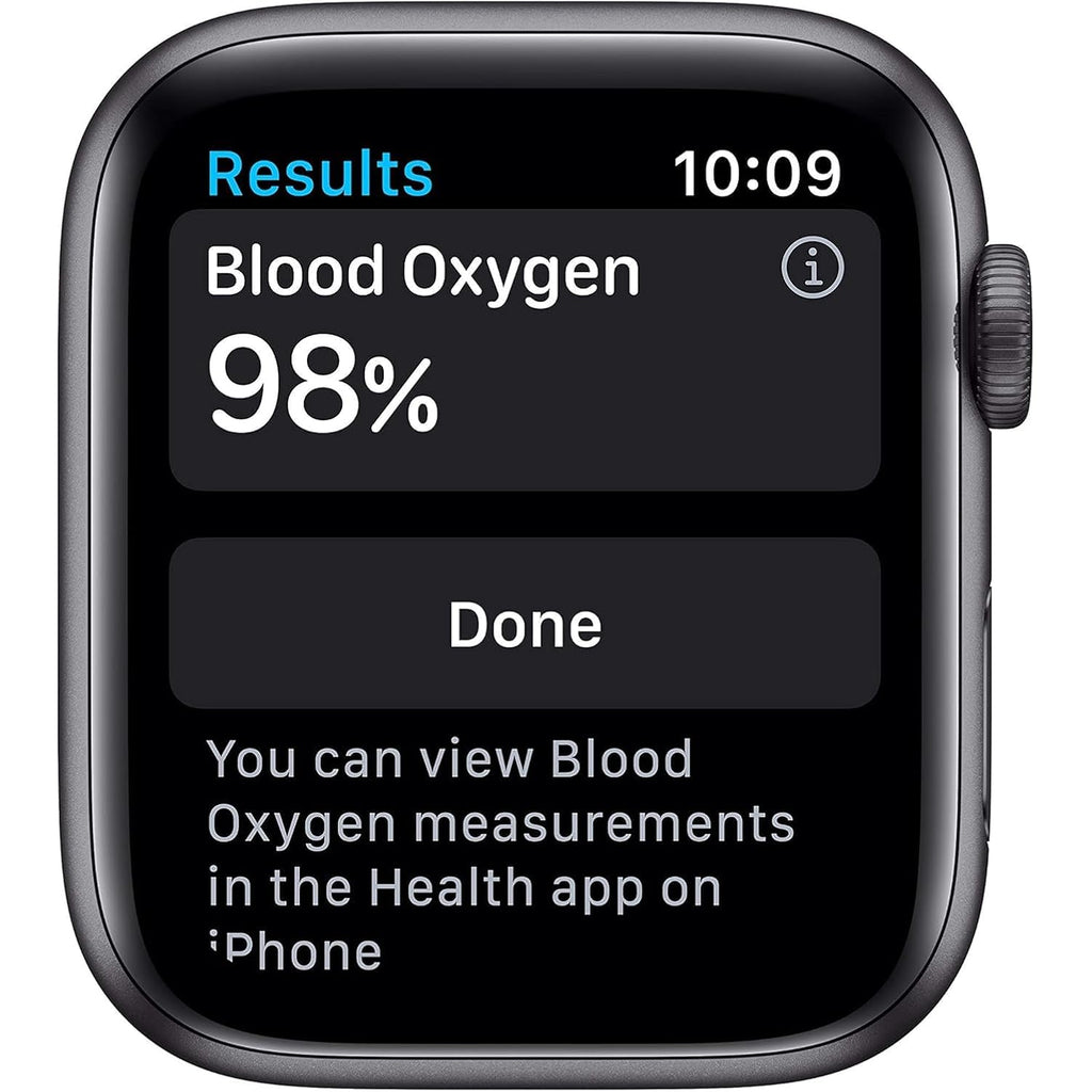 Apple Watch Series 6 (Gps, 44Mm) - Space Gray Aluminum Case With Black Sport Band (Renewed)