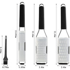 Cambom Lemon Zester Grater Three-Piece Suit - Heavy Duty Kitchen Tool For Parmesan Cheese, Ginger, Garlic, Nutmeg, Chocolate, Vegetables，Fruits，Stainless Steel Grater Dishwasher Safe Black