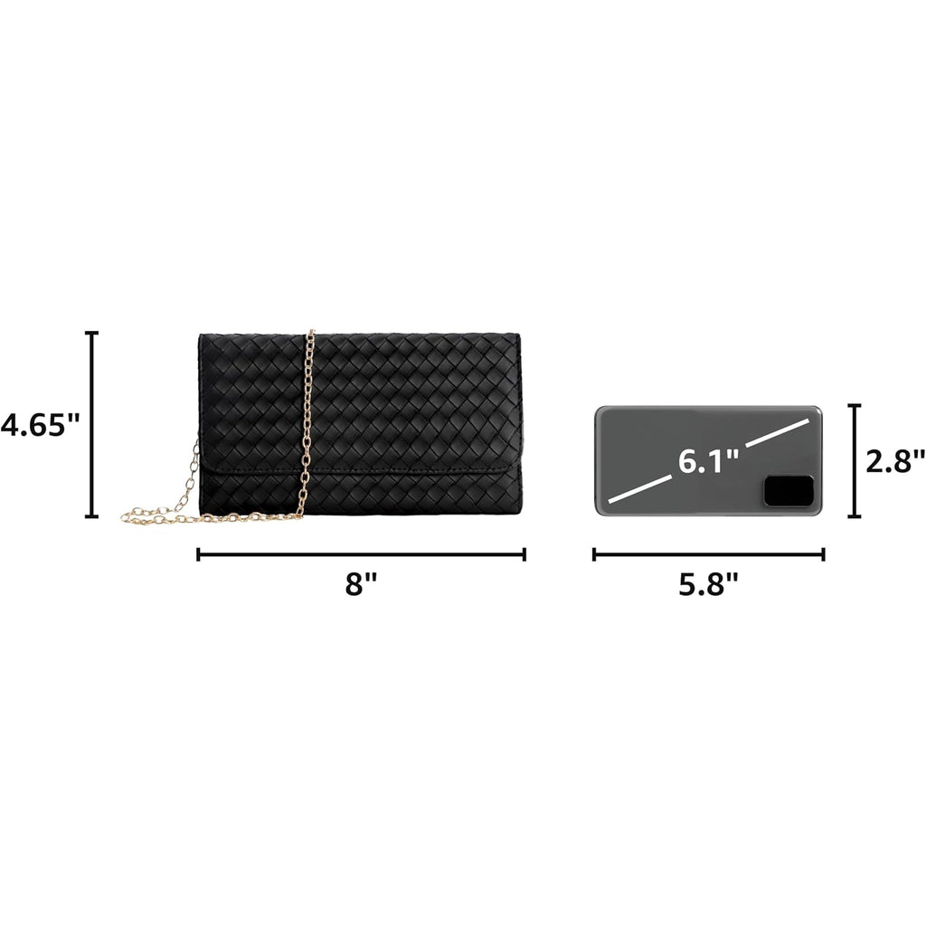 U+U Small Crossbody Bags For Women, Cell Phone Purse Mini Clutch Bag With Removable Chain, Card Slots - Lightweight Purse