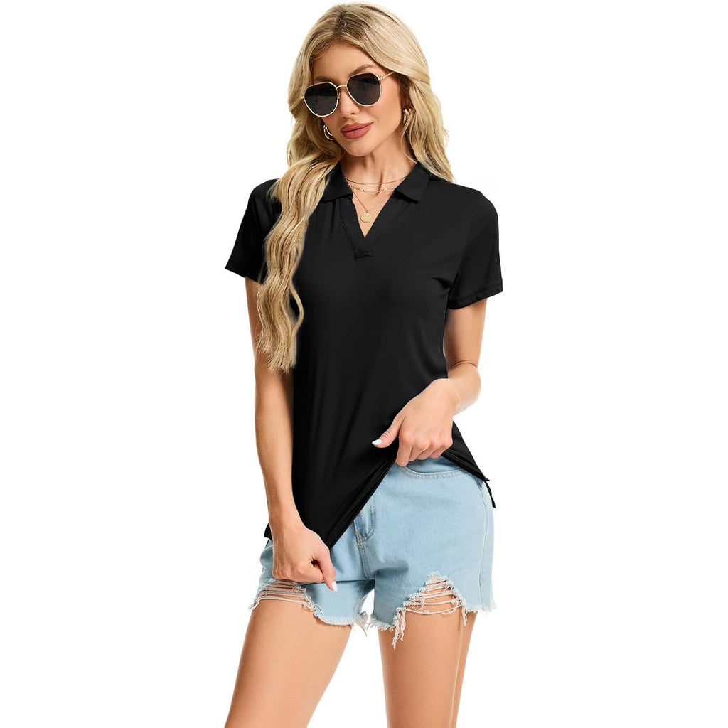 Women's Polo Shirts Short Sleeve Quick Dry UPF 50+ Sun Protection Business Casual Collared Shirt Tennis Golf Shirt Work Tops