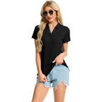 Women's Polo Shirts Short Sleeve Quick Dry UPF 50+ Sun Protection Business Casual Collared Shirt Tennis Golf Shirt Work Tops