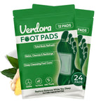 VERDORA Deep Cleansing Foot Pads,Natural Premium Footpatch, Bamboo Vinegar Ginger Powder Foot Pad for Foot Care, Adhesive Sheets, Relaxation Improve Sleep 24 pack