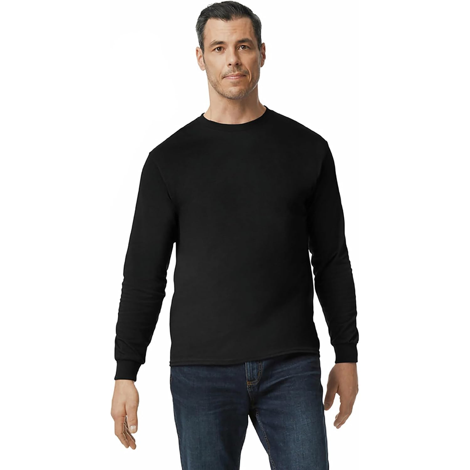 Gildan Adult Heavy Cotton Long Sleeve T-Shirt, Style G5400, 2-Pack