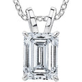0.5 to 10 Carat IGI Certified LAB GROWN Diamond Solitaire Pendant 4 Prong Pendant Necklace For Women w/16" Silver chain(E-F, VS1-VS2)